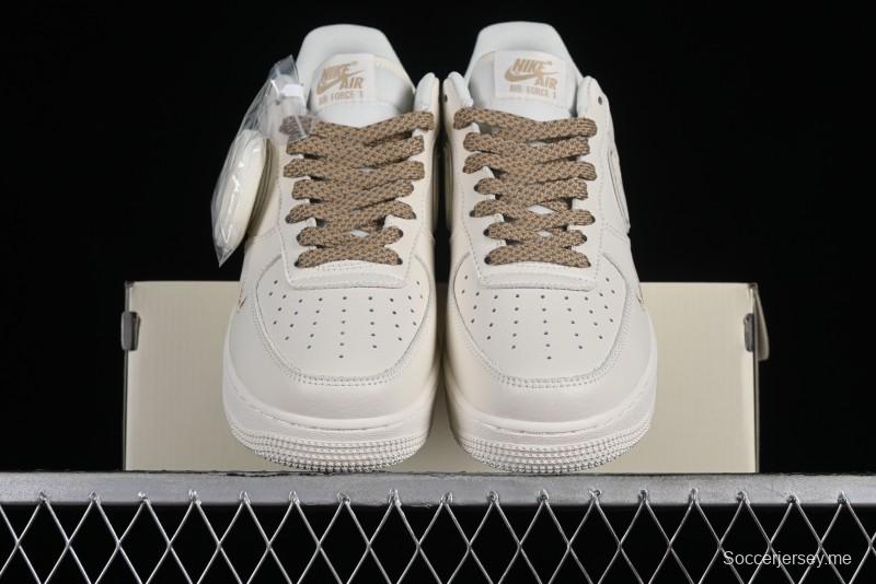 Nike Air Force 1 '07 Low Classic Khaki Mini Swoosh Starry Sky Low-Top Casual Sneakers - MJ0319-027
