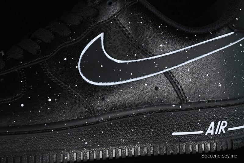 Nike Air Force 1 '07 Low 2D Anime Theme Black White Splatter Casual Sneakers - CK0316-059