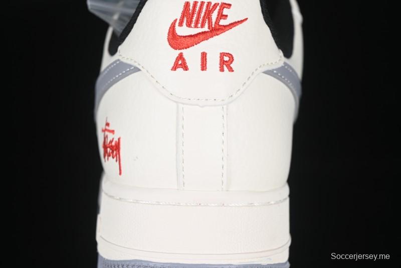 Nike Air Force 1 '07 Low Stussy Collaboration Beige Grey Black Low-Top Casual Sneakers - XZ6188-766