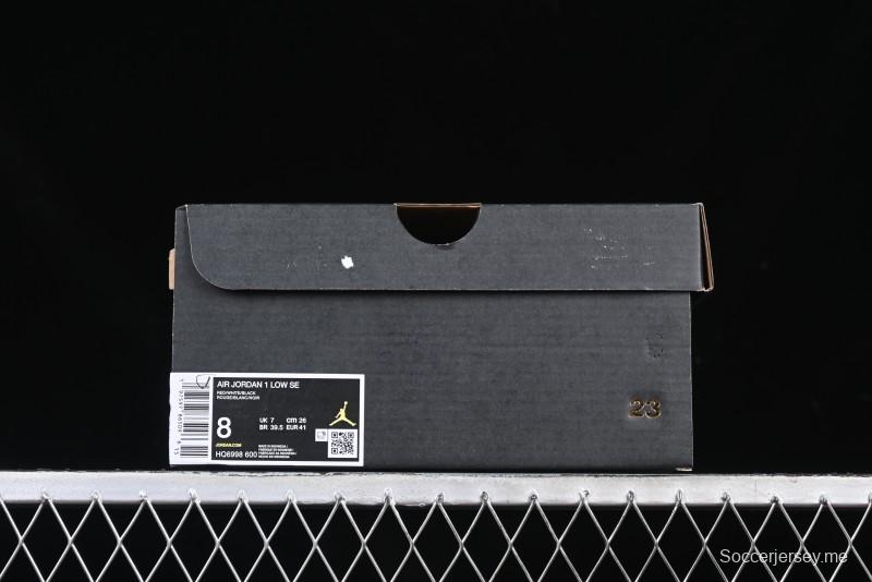 Nike Air Jordan 1 Low AJ1 White Red Black Hook Casual Sneakers - HQ6998-600