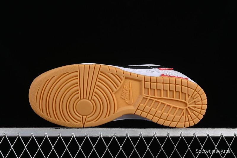 Supreme x Nike Dunk Low SB Casual Skate Shoes with Zoom Air Cushion - XD6188-034
