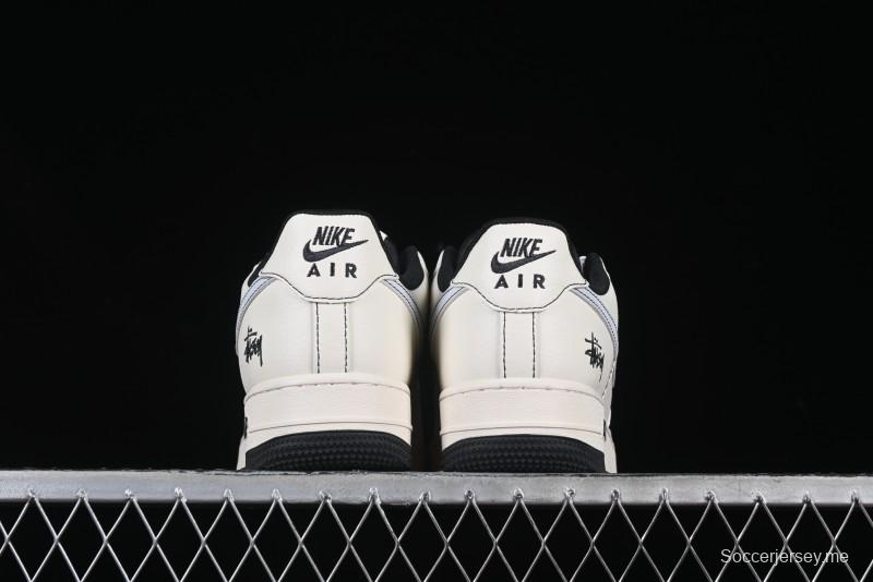 Nike Air Force 1 '07 Low Stussy Collaboration Embroidered Mini Swoosh Casual Sneakers - XZ6188-630