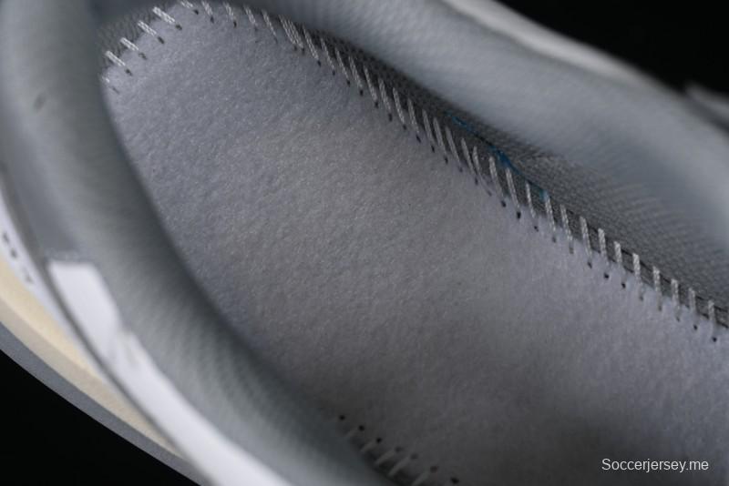 Choco Concert Leather Round Square Asymmetric Fashion Sneakers White Gray - AJE5