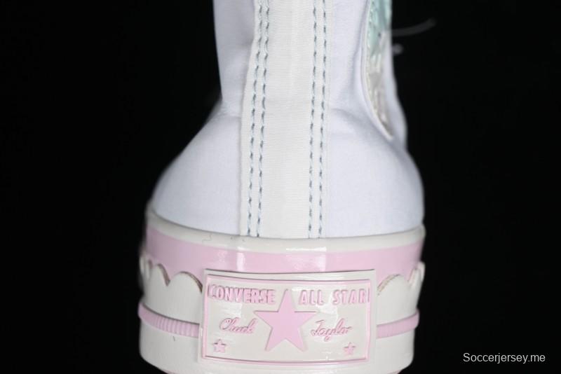 Converse Chuck 1970s Ice Cream Fun White Pink High Top Canvas Sneakers - A10947C