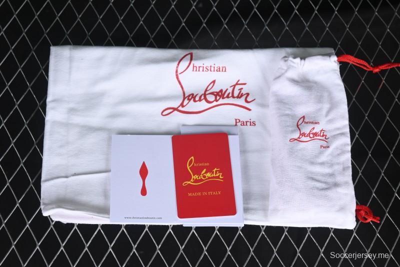 Christian Louboutin Funnyto Flat Comfortable Fashion Low-Top Sneakers in White Yellow Red - X.D4