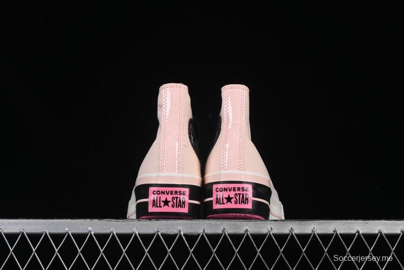 Converse Chuck 70 High Top Platform Sneakers in Pink Color Block Design - A14825C