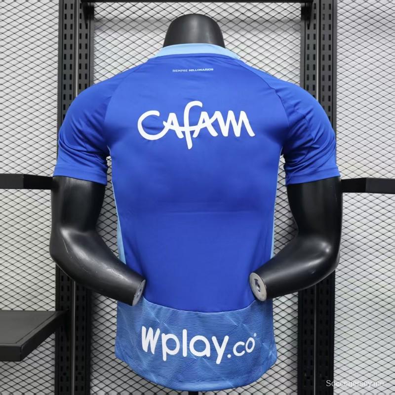 نسخة اللاعب 25/26 ميلوناريوس أزرق بتصميم شعار أندينا قميص المنزل 25/26 ميلوناريوس أزرق بتصميم شعار أندينا