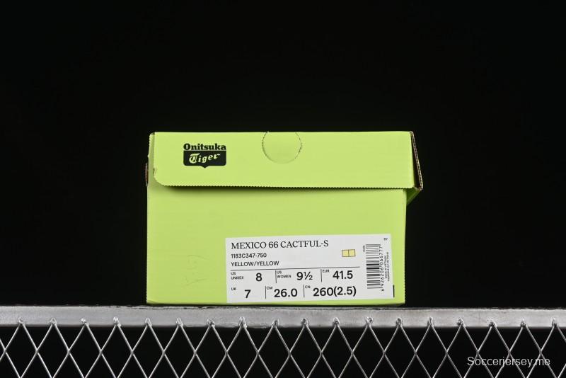 Onitsuka Tiger Mexico 66 Cactful-S Low-Top Leather Running Shoes in Pastel Colorway - 1183C347-750