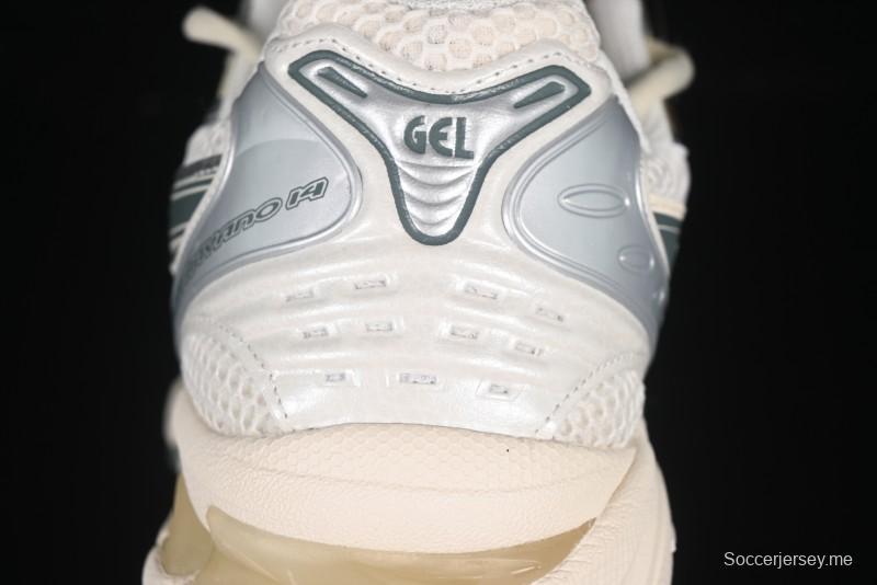 Asics Gel-Kayano 14 Running Shoes with Engineered Elastic Double-Layer Knit Upper and 3D Visible GEL Cushioning - 1201A019-200