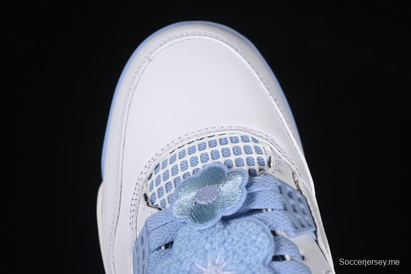Nike Air Jordan 4 Retro "Forget Me Not" Mothers Day Sneakers with Floral Accents - HV0823-100