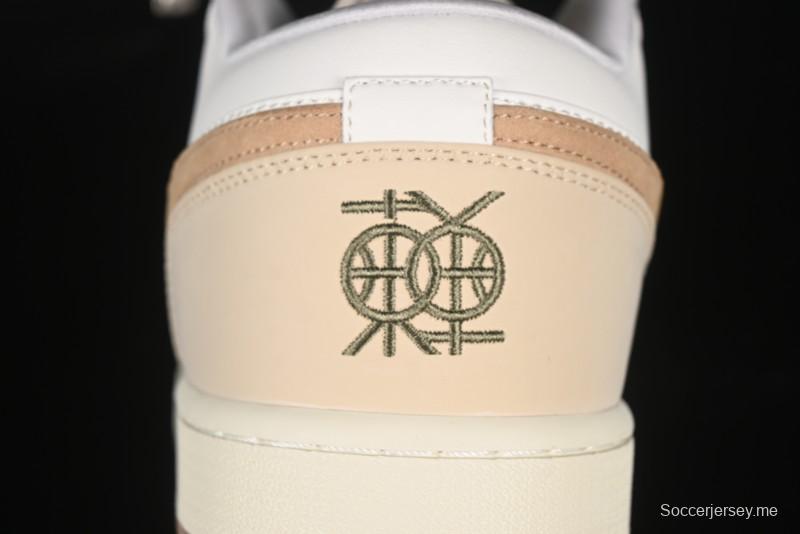 حذاء نايك اير جوردان 1 لاو "دونغدان" الرياضي الكاجوال من نايك اير جوردان 1 "دونغدان" باللون الأبيض بحليب جوز الهند - IB8855-121