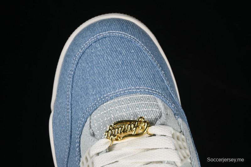 حذاء نايك اير جوردان 4 نايك اير جوردان 4 ريترو دنيم "أزرق مهترئ" بلمسة نهائية مغسولة - IB6716-100