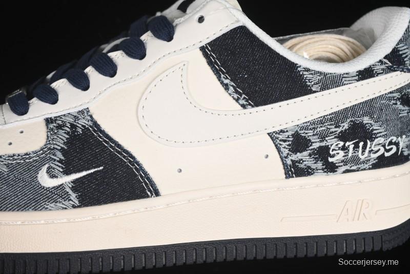 حذاء نايك اير فورس 1 '07 منخفض من نايك ستاسي كولابوريشن ريترو دنيم كاجوال - XS1958-578