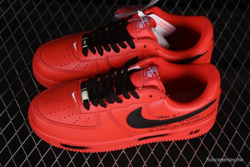 حذاء رياضي نايك اير فورس 1'07 منخفض بطيخي أحمر مائي مع وسادة هوائية كاملة الطول - FD7039-600