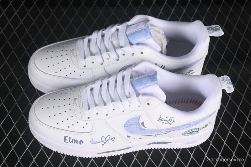 حذاء نايك اير فورس 1'07 منخفض "شارع سمسم" الرياضي الكاجوال المخصص - FB8971-080