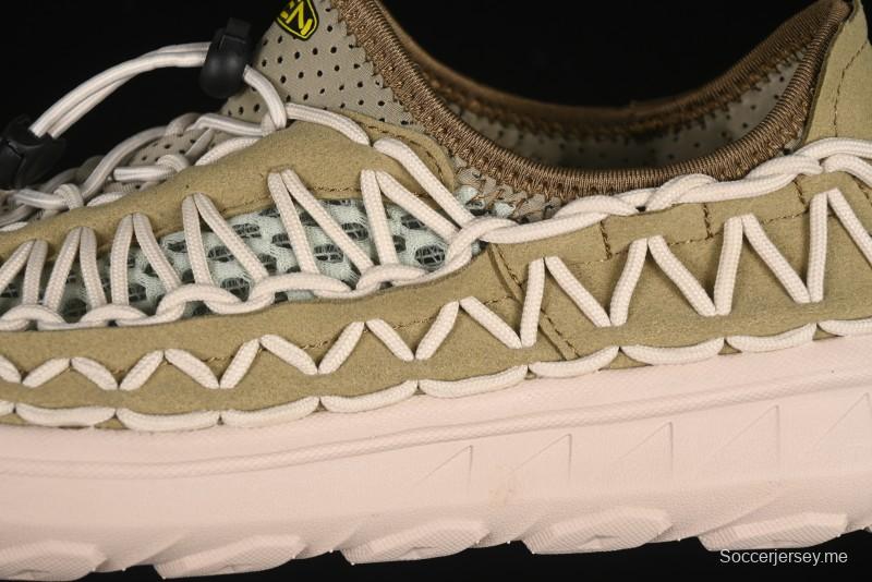 صندل رياضي مسطح منسوج بحزام مطاطي منسوج بحزام مطاطي للرياضات المائية الخارجية من كين يونيك - 1014097