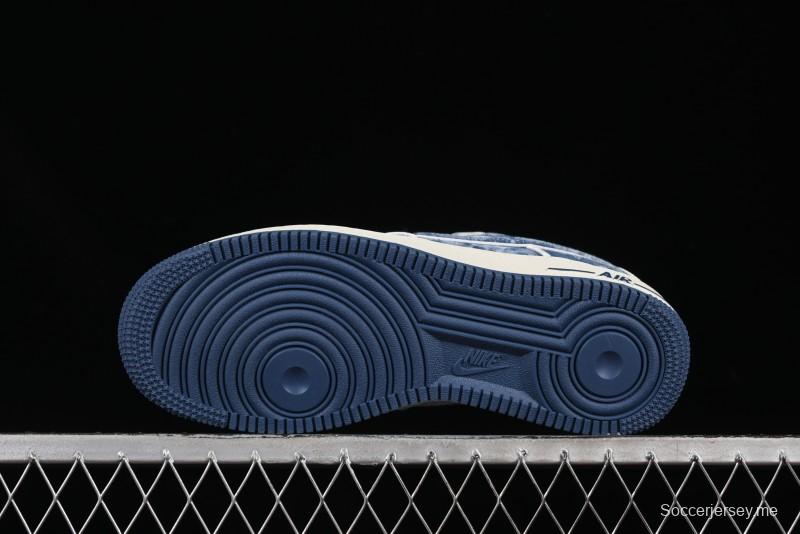 حذاء نايك اير فورس 1 '07 المنخفض من نايك اير فورس 1 '07 LV Collaboration حذاء رياضي كاجوال أزرق دنيم - SC9207-532