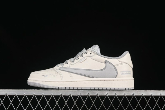 حذاء نايك ترافيس سكوت x Fragment Design x Air Jordan 1 Low OG SP SP AJ1 Collaboration AJ1 من نايك مع سووش عكسي - DH0223-3222