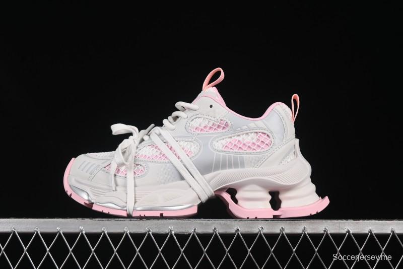 حذاء رياضي بأربطة بيضاء مجوفة بأربطة مجوفة من GG-CC Starry Sky باللون الأبيض مع زيادة ارتفاع 5 سم - G25U9778