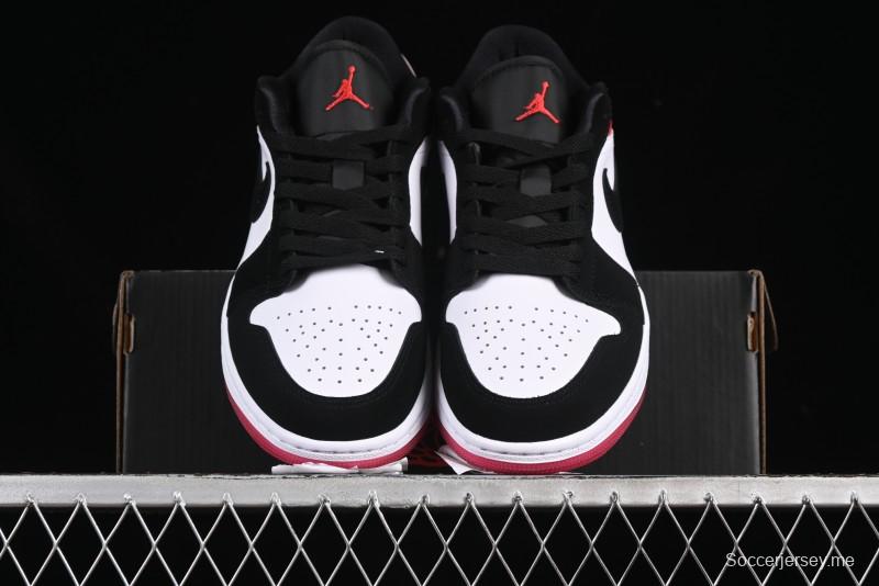 حذاء نايك اير جوردان 1 لاو "أبيض أسود أسود جيم أحمر" سنيكرز ريترو كاجوال - IB8971-106