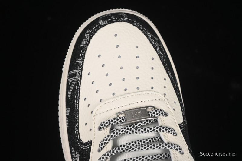 حذاء نايك اير فورس 1 '07 منخفض LV Collaboration LV Collaboration بطباعة مزدوجة من الدنيم الكاجوال - YX5066-317