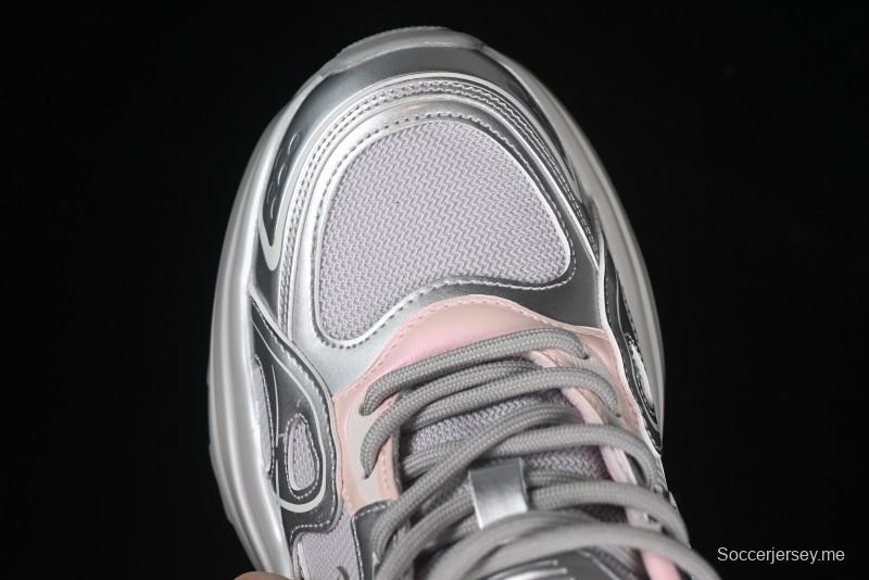 GG-CC 25ss حذاء رياضي مكتنزة جديد بمنصة مكتنزة بزيادة ارتفاع 7 سم وتصميم غير منتظم - 668-2 فضي