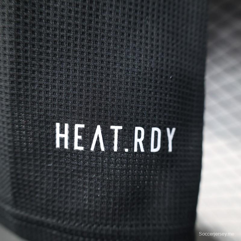 إصدار اللاعب 2025 قميص الأرجنتين 2025 أسود بحواف زرقاء سماوية