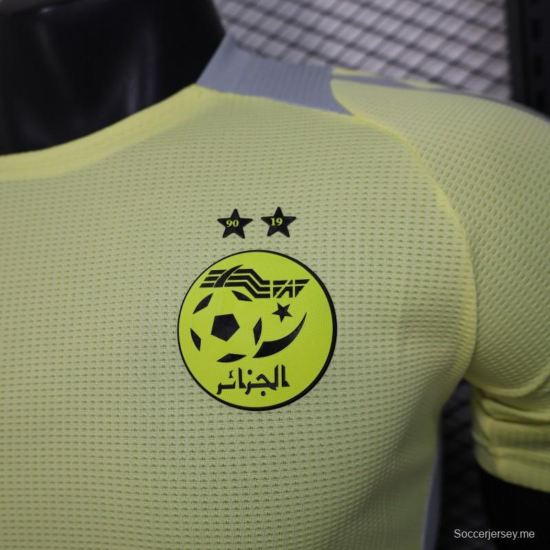 إصدار اللاعب 2025 قميص الجزائر أصفر فاتح بتصميم أديداس 2025