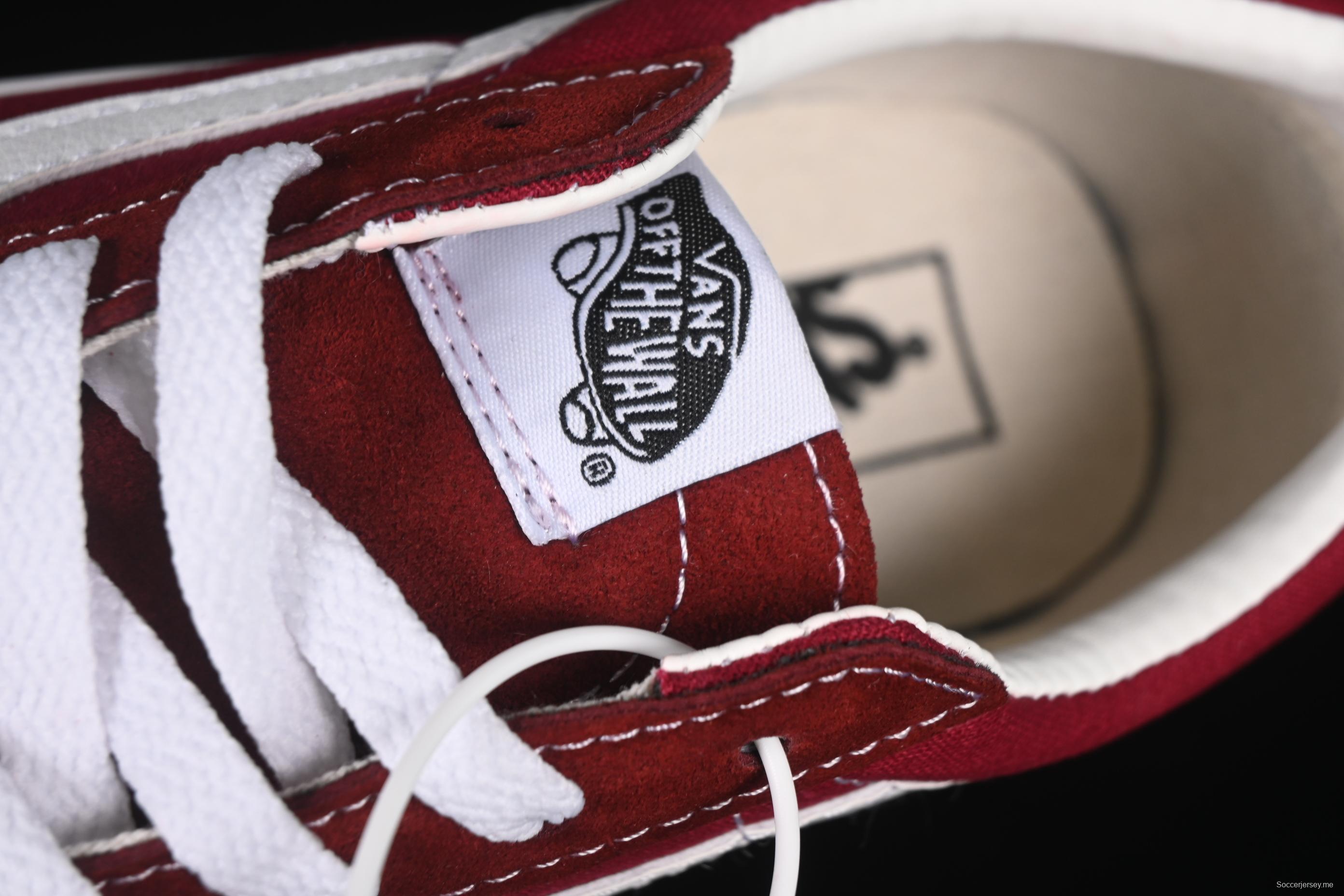 حذاء تزلج سكيت كاجوال مضاد للانزلاق من فانس Sk8-Low باللون العنابي - VN0A4A4UUUK5U7