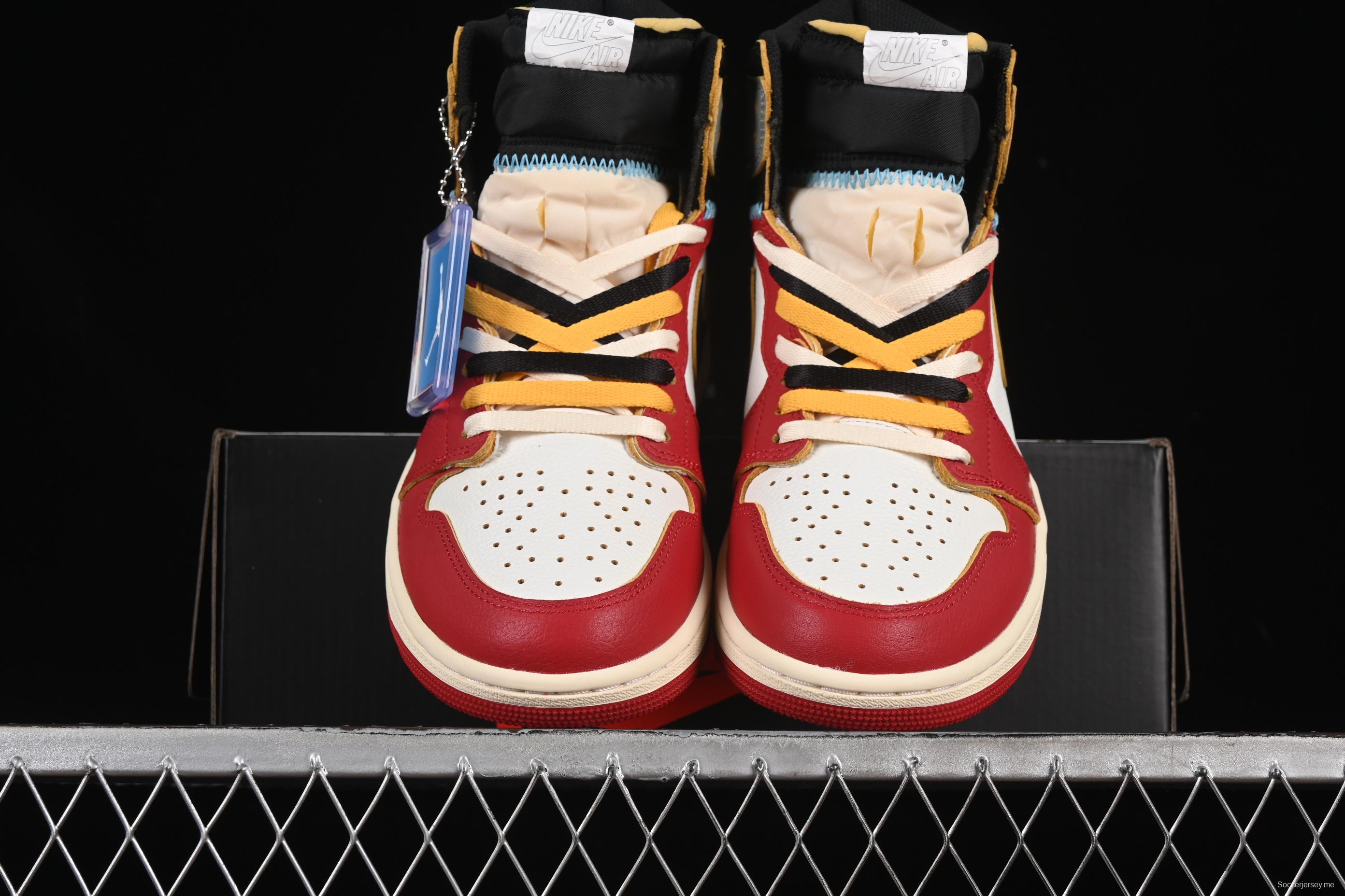 Nike Union x Air Jordan 1 Retro High Basketball Shoes with Chicago-Inspired Design - HV8563-600