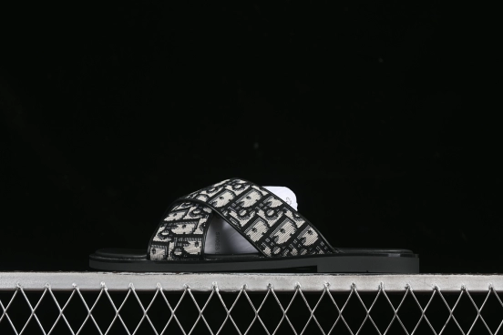 Dior Alias Oblique Summer Men's Slip-On Loafers with Cross Strap Design - 3SA126ZSA