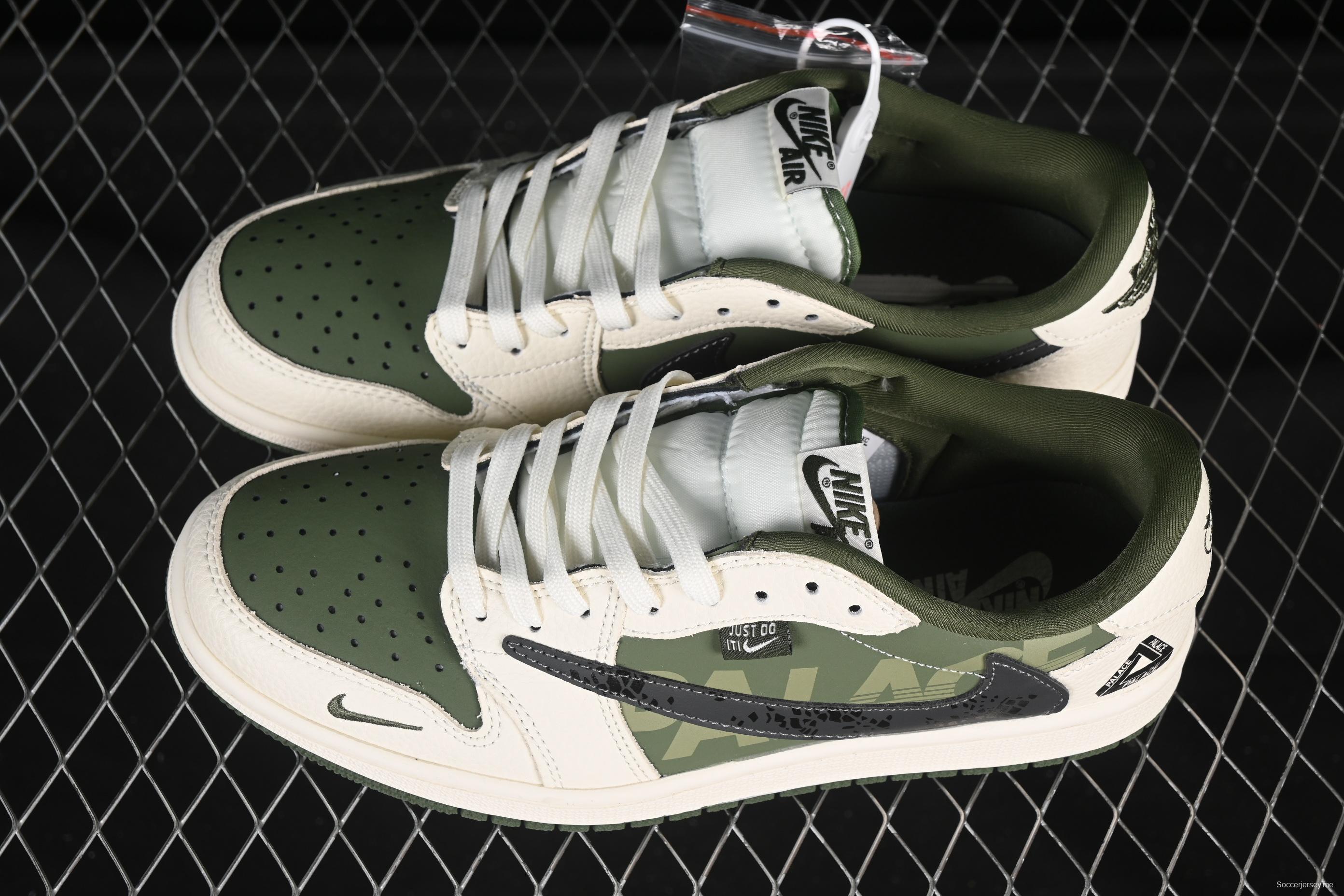 حذاء نايك ترافيس سكوت x Fragment Design x Air Jordan 1 Low OG SP AJ1 PALACE Collaboration منخفض الكاجوال من نايك - XS2024-030