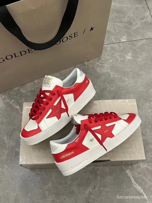 2024 Women GGDB Red White Leather Sneakers MJ00260