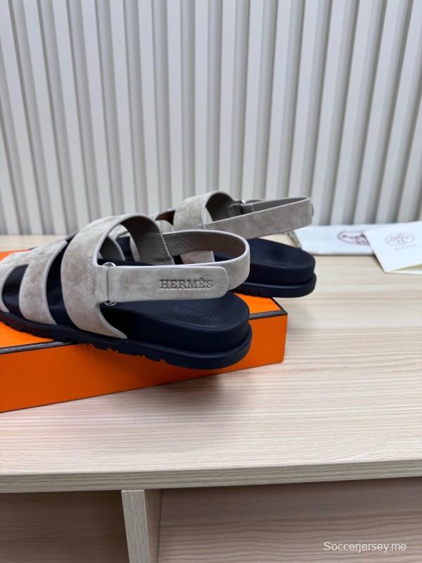 2025 Slippers Hermès Grey Suede Slippers