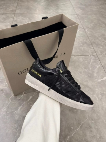 2024 Unisex GGDB Black Mesh Leather Sneakers MJ00260