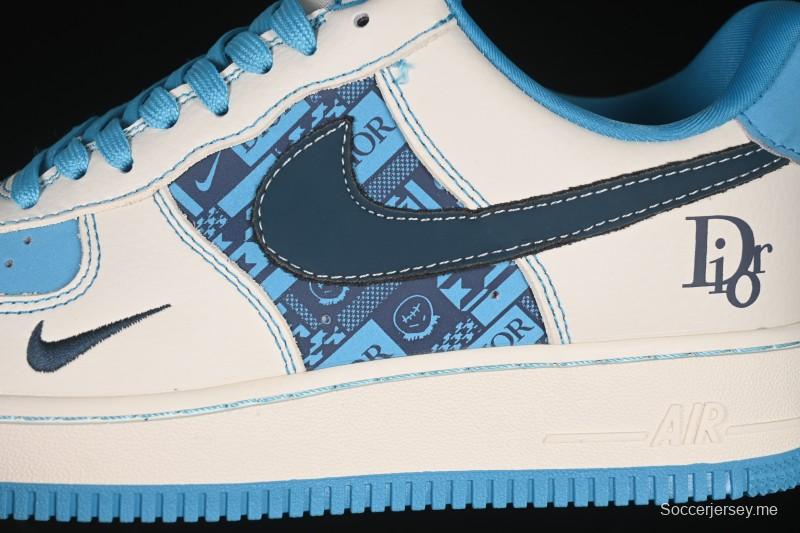 حذاء نايك اير فورس 1 '07 منخفض بالتعاون مع ديور حذاء رياضي كاجوال أزرق حجري منخفض - KK1988-088