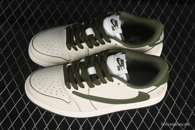 حذاء نايك ترافيس سكوت x Fragment Design x Air Jordan 1 Low OG SP AJ1 ذو الرقبة المنخفضة الكاجوال - LK1099-063