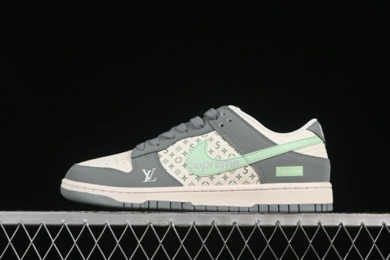 حذاء تزلج نايك SB Dunk Dunk Low LV Collaboration الذكرى السنوية الرمادية حذاء تزلج كاجوال منخفض الرقبة مخصص للذكرى السنوية ZH2598-278