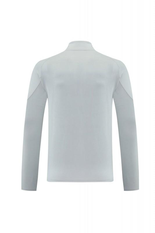 2025 Adidas Light Grey & Black with Leopard Print Pattern Half Zipper Jacket +Long Pants