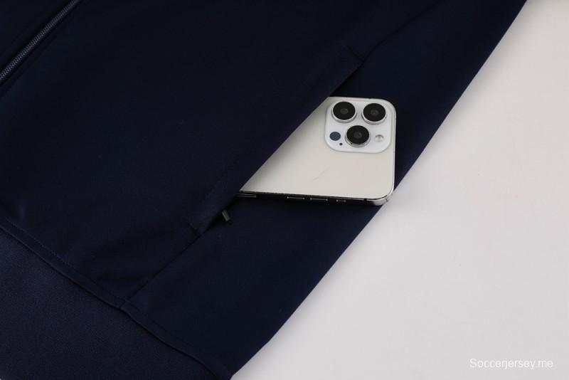 2025 Nike Red/Navy Full Hoodie Zipper Jacket +Long Pants