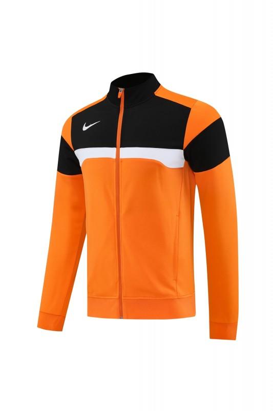 2025 Nike Orange/Black Full Hoodie Zipper Jacket +Long Pants
