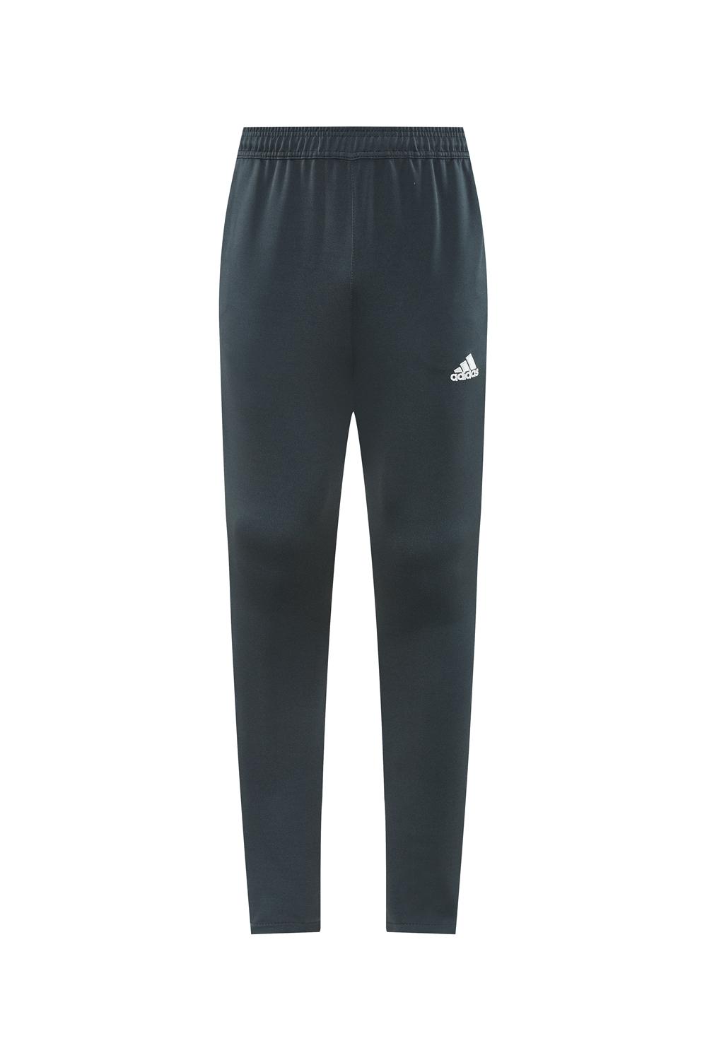 2025 Adidas Dark Grey Full Zipper Jacket +Long Pants
