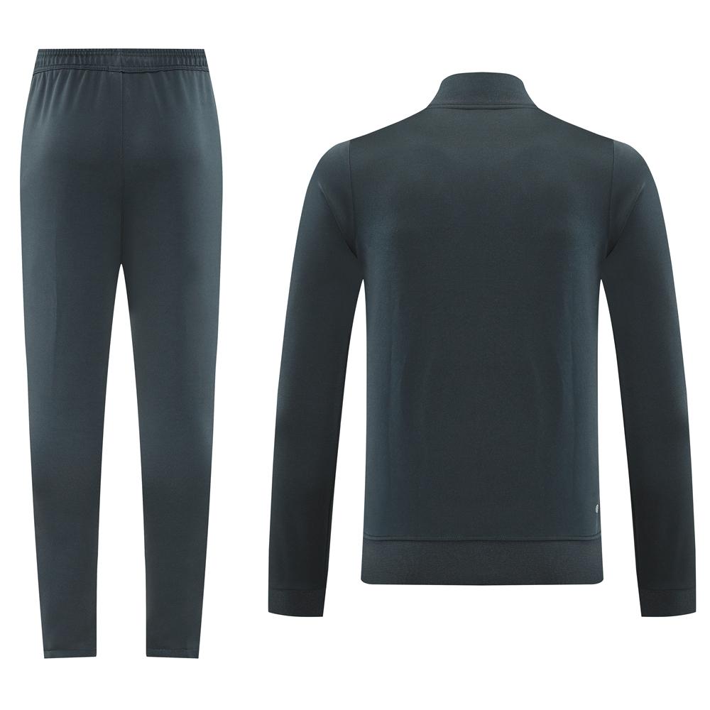 2025 Adidas Dark Grey Full Zipper Jacket +Long Pants