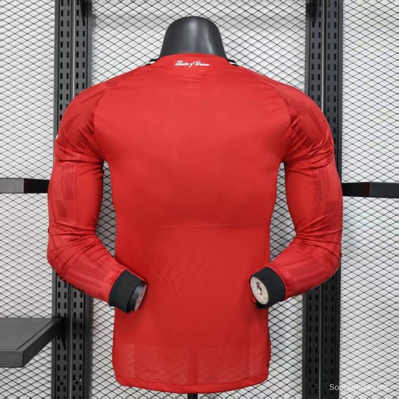 إصدار اللاعب 25/26 قميص فريق مانشستر يونايتد بأكمام طويلة الأكمام للمباراة النهائية