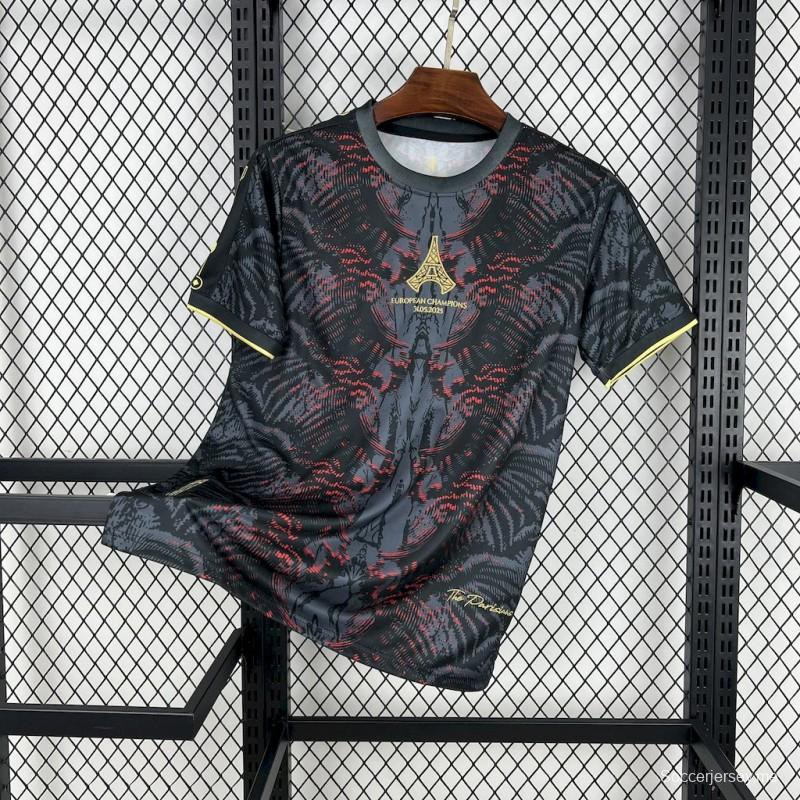 2025/26 باريس سان جيرمان (CAMPEONES DE EUROPA) قميص رمادي