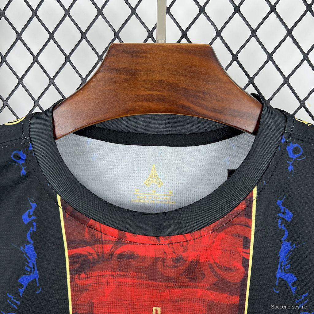 2025/26 باريس سان جيرمان (CAMPEONES DE EUROPA) قميص أحمر وأزرق