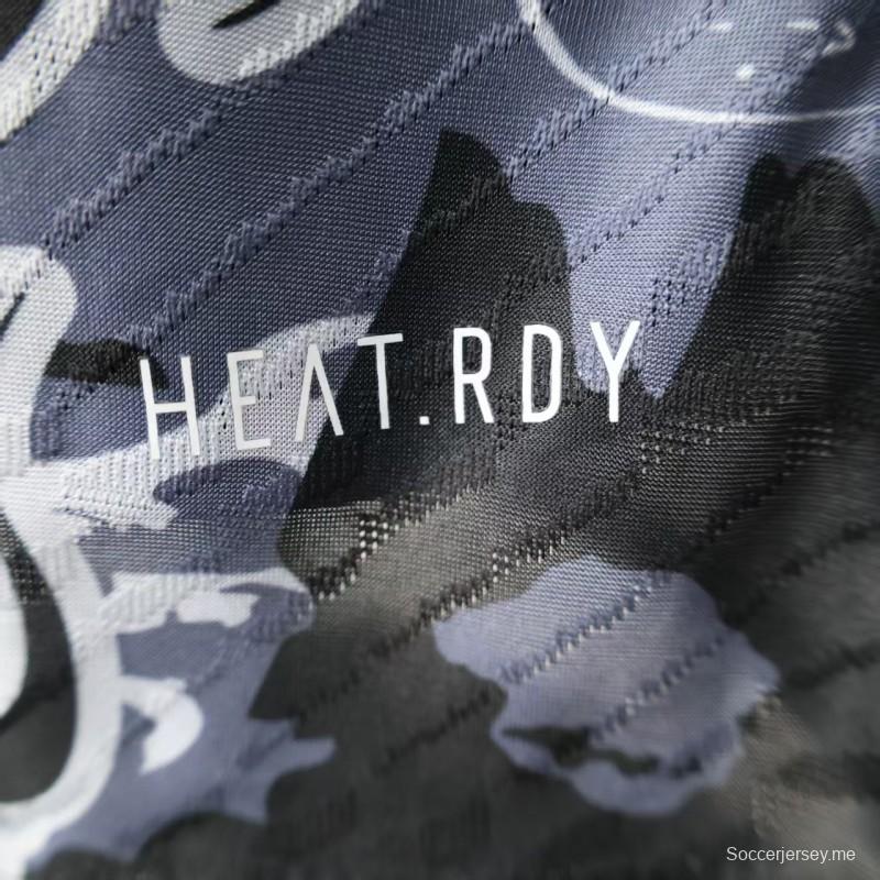 إصدار اللاعب 2025 قميص ياباني رمادي مع قميص بنقشة التنين التقليدي وزهرة الكرز