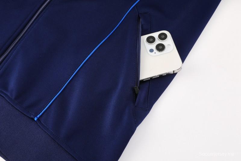 25/26 بوكا جونيورز بوكا جونيورز جاكيت بسحاب كامل باللون الكحلي + بنطلون طويل