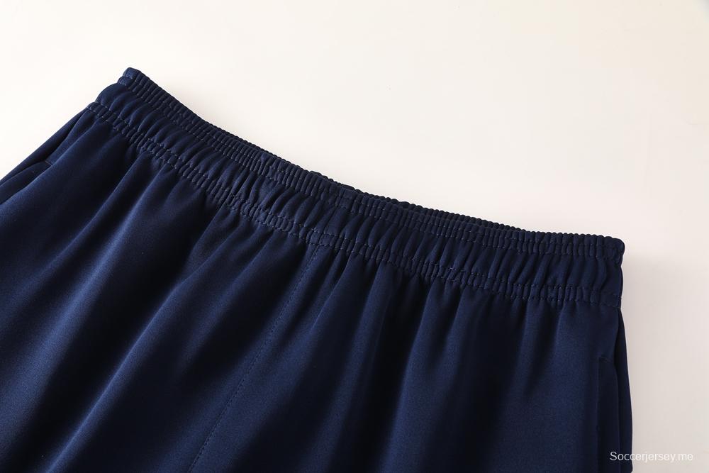 25/26 جاكيت بسحاب كامل باللون الكحلي + بنطلون طويل