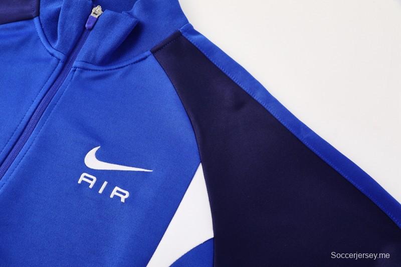 2025 جاكيت نايك أزرق/بحري بسحاب كامل + بنطلون طويل